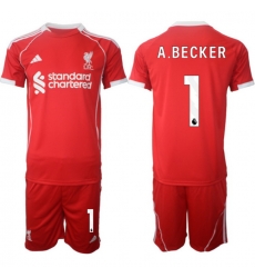Men Liverpool 2026 Soccer Jerseys Red #1 A.BECKER