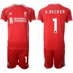 Men Liverpool 2026 Soccer Jerseys Red #1 A.BECKER