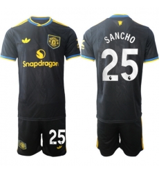 Men Manchester United 2026 Soccer Jerseys Black #25 SANCHO Men Manchester United 2026 Soccer Jerseys Black #25 SANCHO