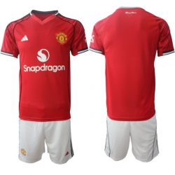 Men Manchester United 2026 Soccer Jerseys Red BLANK