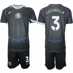 Men Chelsea 2026 Soccer Jerseys DarkGrey #3 CUCURELLA