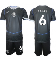 Men Chelsea 2026 Soccer Jerseys DarkGrey #6 T.SILVA