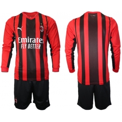 Men AC Milan Long Sleeve Soccer Jerseys 514