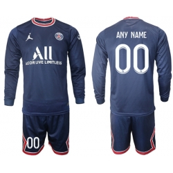 Men Paris Saint Germain Long Sleeve Soccer Jerseys 543 Customized