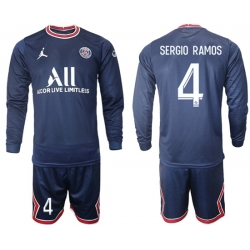 Men Paris Saint Germain Long Sleeve Soccer Jerseys 561