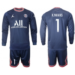 Men Paris Saint Germain Long Sleeve Soccer Jerseys 563