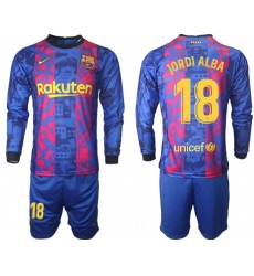 Men Barcelona Long Sleeve Soccer Jerseys 506