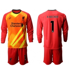 Men Liverpool Long Sleeve Soccer Jerseys 529