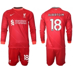 Men Liverpool Long Sleeve Soccer Jerseys 536