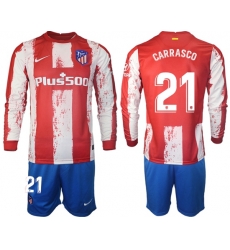 Men Atletico de Madrid Long Sleeve Soccer Jerseys 508