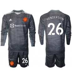 Men Manchester United Long Sleeve Soccer Jerseys 503