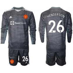 Men Manchester United Long Sleeve Soccer Jerseys 503