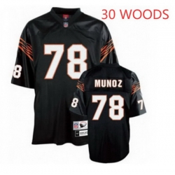 Bengals Anthony Munoz 30 Black Jersey