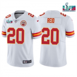 Men Women Youth Toddler Kansas City Chiefs 20 Justin Reid White Super Bowl LVII Patch Vapor Untouchable Limited Stitched Jersey