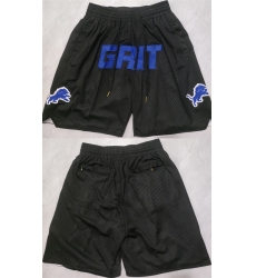 Men Detroit Lions Black Shorts