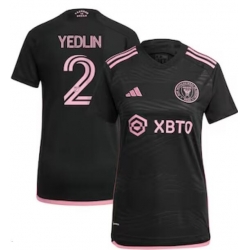 Women's Inter Miami CF DeAndre Yedlin adidas Black 2023 La Noche Replica Player Jersey