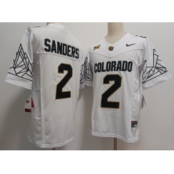 Colorado Buffaloes #2 Shedeur Sanders White  New