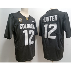 Men Colorado Buffaloes Travis Hunter #12 Black Stitched Football Jersey