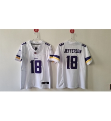 Youth Minnesota Vikings 18 Justin Jefferson White F U S E  Vapor Untouchable Limited Stitched Jersey