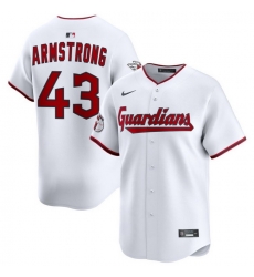 Men Cleveland Guardians Nike White Home Limited Jersey Armstrong Shawn 43