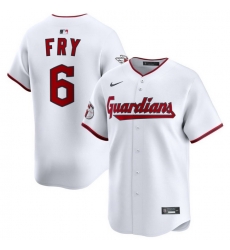 Men Cleveland Guardians Nike White Home Limited Jersey Fry David 6