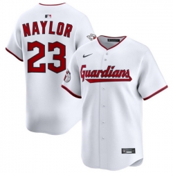 Men Cleveland Guardians Nike White Home Limited Jersey Naylor Bo 23