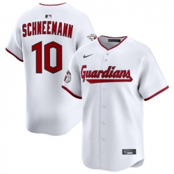 Men Cleveland Guardians Nike White Home Limited Jersey Schneemann Daniel 10