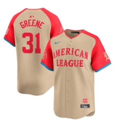 Men American League 31 Riley Greene Cream 2024 All Star Limited Stitched Baseball Jersey