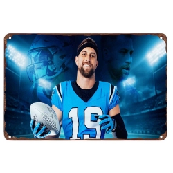 Carolina Panthers Aluminum Sign 12x8 Inch Adam Thielen 002