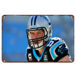 Carolina Panthers Aluminum Sign 12x8 Inch Luke Kuechly 001