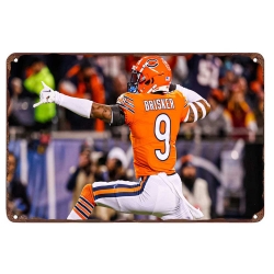 chicago bears Aluminum Sign 12x8 Inch Jaquan Brisker 002