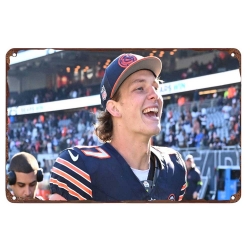 chicago bears Aluminum Sign 12x8 Inch Tyson Bagent 002