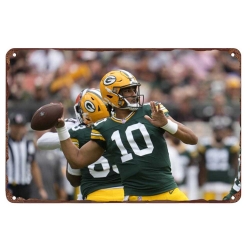 Green Bay Packers Aluminum Sign 12x8 Inch Jordan Love 004