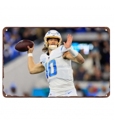 Los Angeles Chargers Aluminum Sign 12x8 Inch Justin Herbert 004