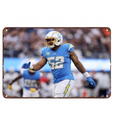 Los Angeles Chargers Aluminum Sign 12x8 Inch Khalil Mack 001