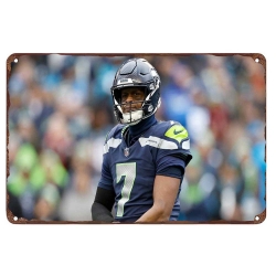 Seattle Seahawks Aluminum Sign 12x8 Inch Geno Smith 003