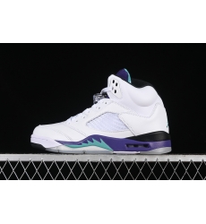 AIR JORDAN 5 RETRO GRAPE WHITE NEW EMERALD-GRP ICE BLK 136027 108