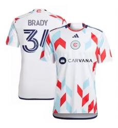 Men Chicago Fire Chris Brady 2024 25 Away Replica White