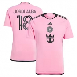 Men Inter Miami CF Jordi Alba 2024 25 Home Replica Pink