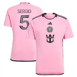 Men Inter Miami CF Sergio Busquets 2024 25 Home Replica Pink