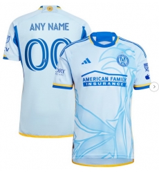 Men's Atlanta United FC adidas Light Blue 2024 The Resurgens Kit Authentic Custom Jersey