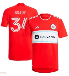 Men's Chicago Fire Chris Brady adidas Red 2024 Return To Red Replica Player Jersey Men's Chicago Fire Chris Brady adidas Red 2024 Return To Red Replica Player Jersey