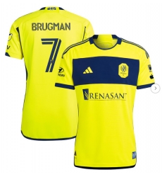 Mens Nashville SC Gastón Brugman adidas Yellow 2024 The 615 Kit Authentic Player Jersey