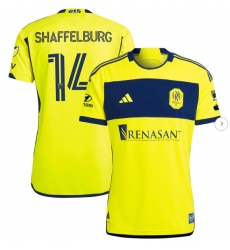 Mens Nashville SC Jacob Shaffelburg adidas Yellow 2024 The 615 Kit Authentic Player Jersey