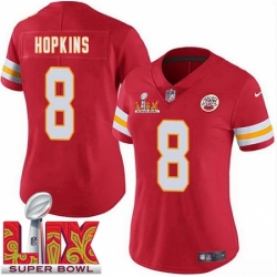 Youth Kansas City Chiefs DeAndre Hopkins #8 Red 2024 2025 Super Bowl LIX F U S E Stitched Jersey