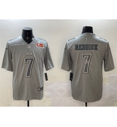 Men Philadelphia Eagles 7 Haason Reddick Grey 2025 Super Bowl LIX Patch Atmosphere Fashion Vapor Untouchable Limited Stitched Football Jersey