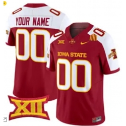 Custom Iowa State Cyclones Jersey Red White