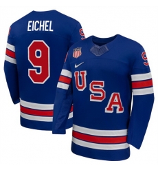 Men USA 9 Jack Eichel Royal 2026 Stitched Jersey