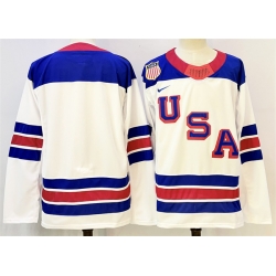 Men USA Blank White 2025 2026 Stitched Jersey