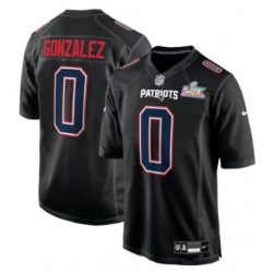 Drake Maye New England Patriots Nike Super Bowl LX Patch Carbon Fashion Game Jersey Black